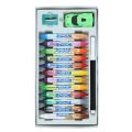 doms wax crayons bi colours 24 shades.