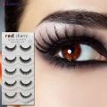 RED CHERRY False Eyelashes Natural Long Eye Lashes 10pcs (Made In UK). 