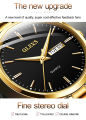 "Olevs 6898 PU Leather Analoge Wrist Watch For Men. 