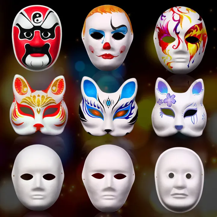 Roleplay%20Handdrawn%20White%20Pulp%20Mask%20DIY%20Adult%20Christmas%20Halloween%20Party%20Santa%20Claus%20Cat%20Fox%20Full%20Face%20Masks%20Cosplay%20Costume%20Props%20-%20Image%206