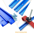JAERBEE 2T-Guide Rail Clamp Rails Made of Aluminium Alloy,400 mm T-Slot Track MitreRail Set,Groove SlidRail with M8/M6 Slider. 