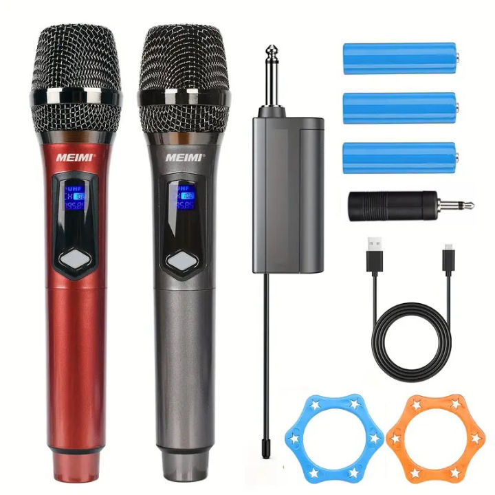 Wireless%20Handheld%20Microphone,Metal%20Dual%20UHF%20Cordless%20Dynamic%20Mic%20System%20With%201800MAh%20Rechargeable%20Receiver%20For%20Karaoke,Party,%20Wedding%20-%20Image%209
