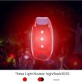 8 Pcs Safety Light Waterproof Red Flashing Bicycle Rear Light, Suitable for Running, Walking, Cycling, Helmet, Etc.