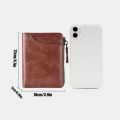 Fashion Men's Leather Wallet RFID Anti Theft Male Business Card Holder Man Money Bag Purse Zipper Wallet for Men. 