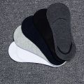 5 Pairs Men Cotton Socks Breathable Invisible Boat Socks Nonslip Loafer Ankle Low Cut Short Sock for Leather Sports Shoes Sox.
