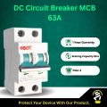 DC Circuit Breaker MCB-63A 2 Pole for DC Line Protection System.. 