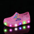 New Style Boys Girls Sport Beach Sandals Summer Kids Shoes With Light LED Hole Sandals Children Brand Fashion Sneakers 16 colors. 