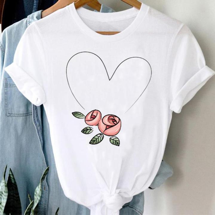Tee%20Women%20Top%20Letter%20Love%20Heart%2090s%20Clothes%20Lady%20Casual%20Short%20Sleeve%20Fashion%20Summer%20Tshirt%20Regular%20Female%20Graphic%20T-Shirt%20-%20Image%206