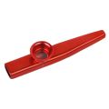 1Pcs Silver Kazoo Aluminum Alloy & 1Pcs Mirliton Made Of Aluminum Alloy with Red Membrane. 