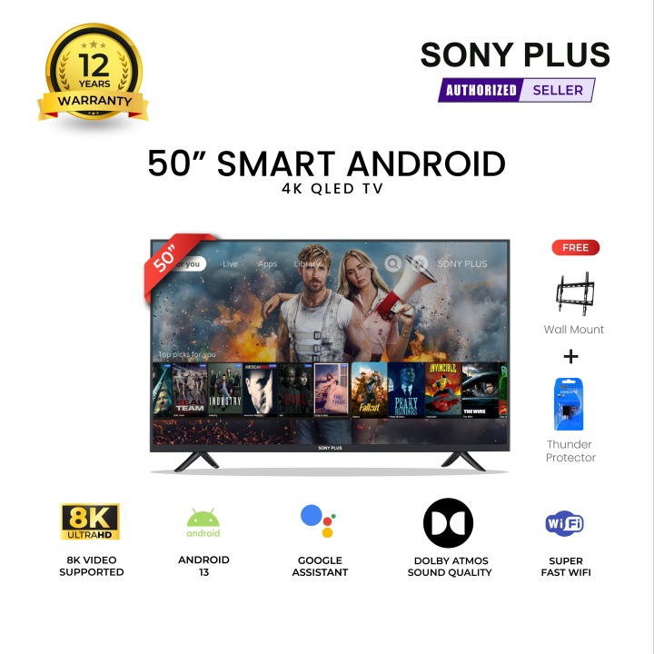 Sony Plus 50 inch Smart LED TV Wi-Fi Full HD 4K Supported Android Television