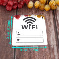 Acrylic Mirror WiFi Sign Sticker for Public Places House Shops Handwriting Account and Password Wifi Notice Board Signs. 