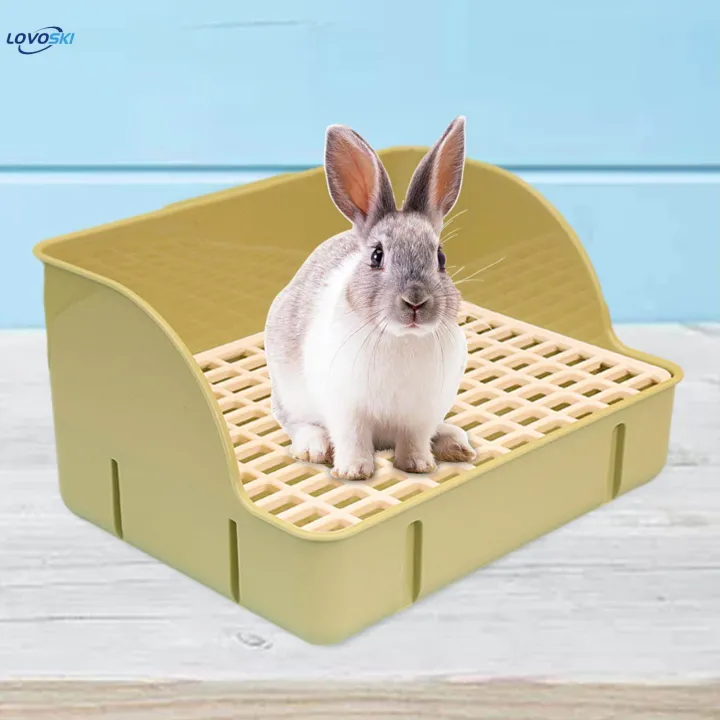 Rabbit%20for%20Cage%20Small%20Animals%20Litter%20Tray%20Durable%20Corner%20Toilet%20Box%20for%20green%20pp%20mesh%20-%20Image%203