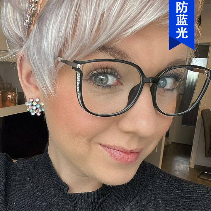 2024%20Summer%20Trendy%20Women's%20Ultra-light%20Blue%20Light%20Blocking%20Glasses%20Frames%20for%20Large%20Face,%20Stylishly%20Slimming%20with%20Prescription%20Lens%20Compatible%20-%20Image%203