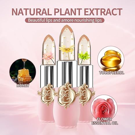 1pcs/%206pcs%20emaymei%20Transparent%20Jelly%20Change%20Lipstick%20Waterproof%20Crystal%20Jelly%20Lipstick%20with%20Flower%20Inside%20%7C%203.8gm%206%20Shades%20Available%20-%20Image%202