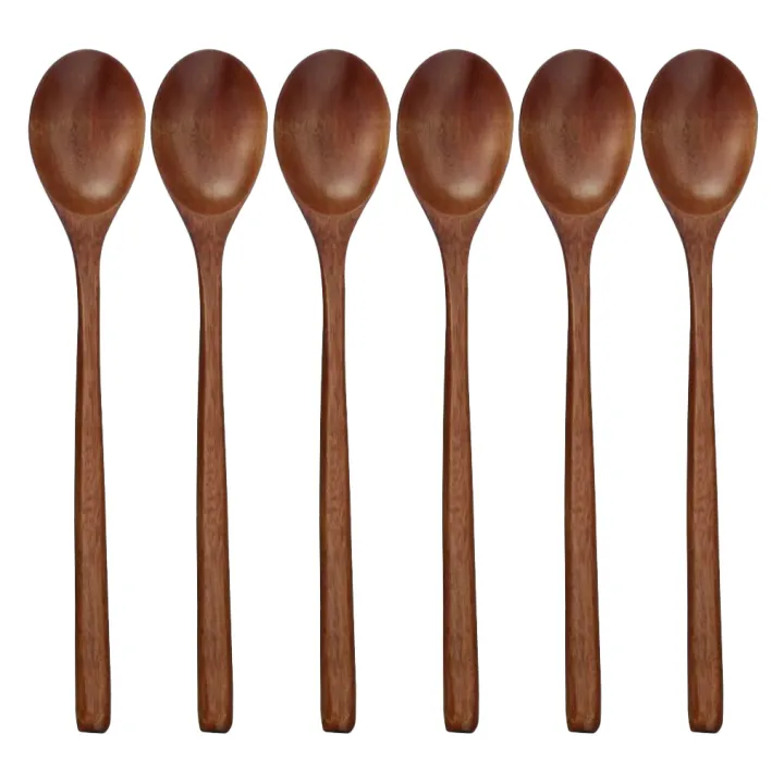 Wooden%20Spoons,%206%20Pieces%20Wood%20Soup%20Spoons%20for%20Eating%20Mixing%20Stirring,%20Long%20Handle%20Spoon%20Kitchen%20Utensil%20-%20Image%202