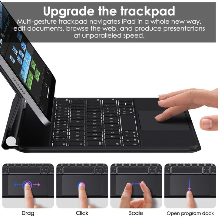 GOOJODOQ%20Magic%20Keyboard%20with%20LCD%20Display%20for%20iPad%20Pro%2011/%20Pro%2012%209%2012.9/%20Air%205%20Air%204%20for%20iPad%20Keyboard%20folio%20Korean%20Spanish%20GK04%20-%20Image%202