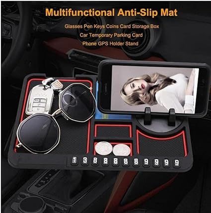 Car%20Dashboard%20Multifunctional%20Non%20Slip%20Anti%20Skid%20PVC%20Pad%20Mat%20with%20Mount%20Phone%20Holder%20Stand%20Parking%20Numbers%20for%20Coins%20Keys%20-%20Image%203