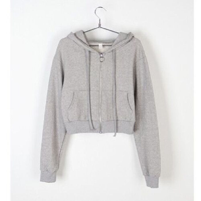 Spring%20and%20Autumn%20New%20Cardigan%20Cropped%20Top%20Korean%20Version%20Hooded%20Sweatshirt%20Women's%20Thin%20Solid%20Color%20Student%20Zipper%20Small%20Jacket%20Looks%20Thin%20-%20Image%206