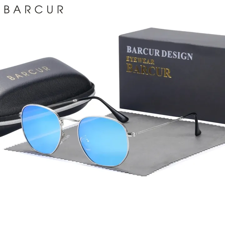 BARCUR%20Classic%20Square%20Sunglasses%20for%20Men%20Polarized%20Hexagon%20UVA%20Sun%20Glasses%20for%20Woman%20Light%20Weight%20Eyewear%20Oculos%20De%20Sol%20gafas%20-%20Image%203