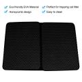 Cat Litter Mat Trapper Double Layer Foldable EVA Cat Litter Trapping Pad with Honeycomb Design Cats Accessories.