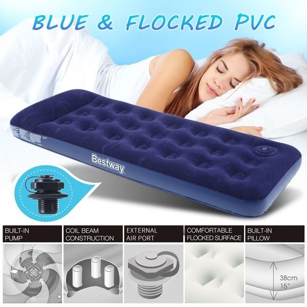 Bestway%20High%20Quality%20Portable%20Inflatable%20Single%20Air%20Bed%20Mattress-%20Blue%20-%20Image%202
