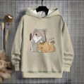 New in hoodies & sweatshirts for mens cat print clothing autumn/winter kawaii 3D animals long sleeves women's fashion neutral top.