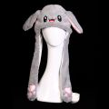 Anime Pokemon Pikachu Women Hat Beanie Can Moving Bunny Ears Hat with Shine Earflap Movable Ears Casual Animal Cap Beanies Gift.
