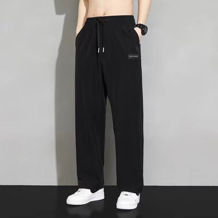 Cross-border%20Ice%20Silk%20Straight%20en's%20Summer%20hin%20ren%20rand%20raps%20Loose%20Wide-leg%20Qui-dr%20s%20Casual%20ants%20-%20Image%208