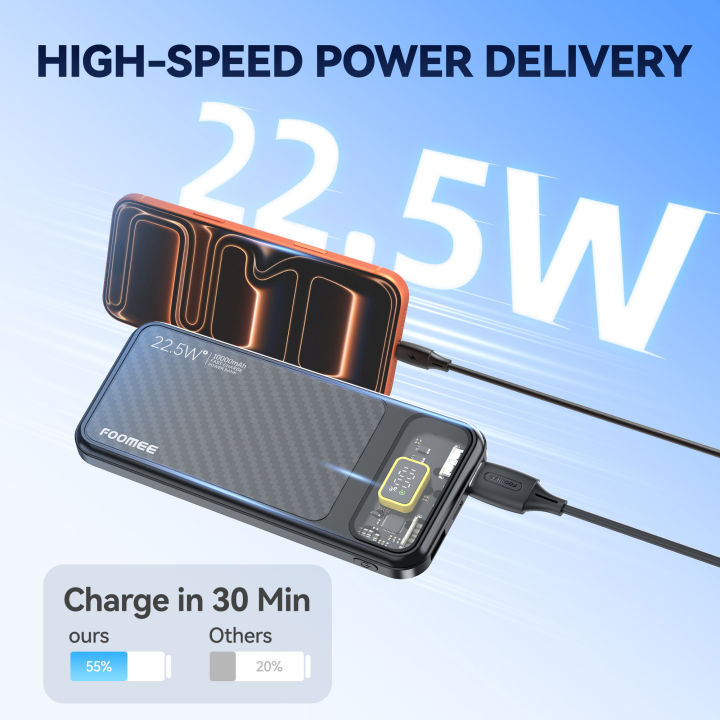 FOOMEE%20FP113%2022.5W%20Fast%20Charging%20Power%20Bank%2010000mAh,%20Ultra%20Slim%20Portable%20Charger%20with%20LED%20Display,%20Dual%20USB%20&%20Type-C%20Output%20for%20Phone,%20iPhone,%20Samsung,%20iPad%20-%20Image%203