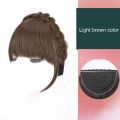 Wig Bangs Cushioned Cranial Vault Fluffy Covering Hair Slits Natural Invisible Light Braided Headband Bangs Wig Dating Supply.