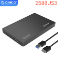 Orico 2588US3 External Hard Drive Enclosure USB 2.0 For 2.5" SATA HDD And SSD 1TB support.