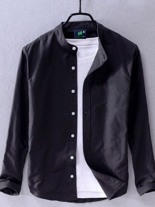 New%20Stylish%20Trendy%20Cotton%20Oxford%20Long%20Sleeve%20Casual%20Shirt%20For%20Men%20-%20Image%205
