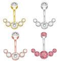 Crystal Belly Button Rings Navel Ring Zircon Dangle Body Belly Barbell Jewelry ANLAN. 