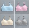 1 Pcs Teenage Underwear For Girl Children Girls Cutton Lace Wireless Young Training Bra For Kids And Teens Puberty Clothing. 