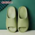 Men's Summer Slides Breathable Cool Beach Slippers Fish Mouth Flip Flops Men Sandals Lightweight Bone We Yzy Plus Size 37-45.