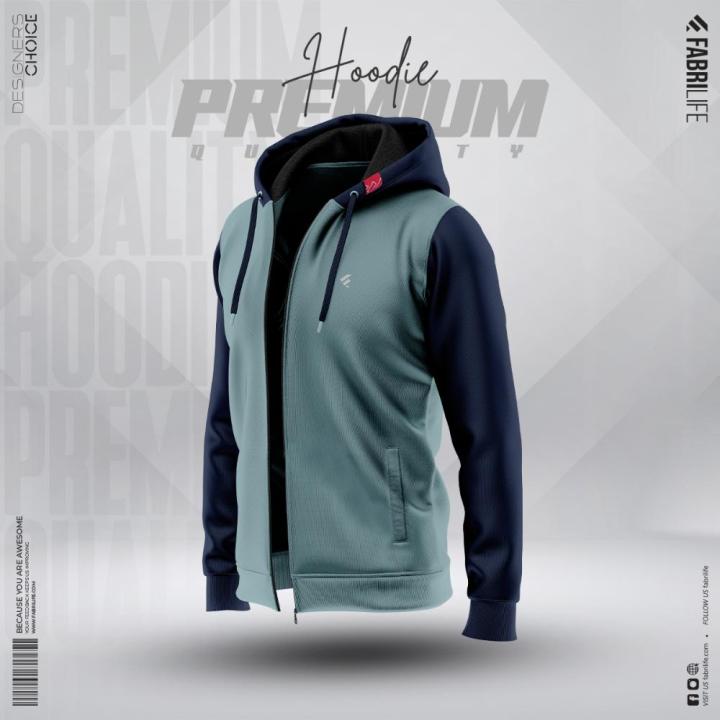 Fabrilife Mens Multi-Shades Hoodie - Stormy Sea