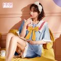 Kawaii Pajamas Pyjamas Women Plus Size Cute Princess Style Home Sleepwear Sailor Nightgown Moon Pink Bows Shorts Sets Pajama Set.
