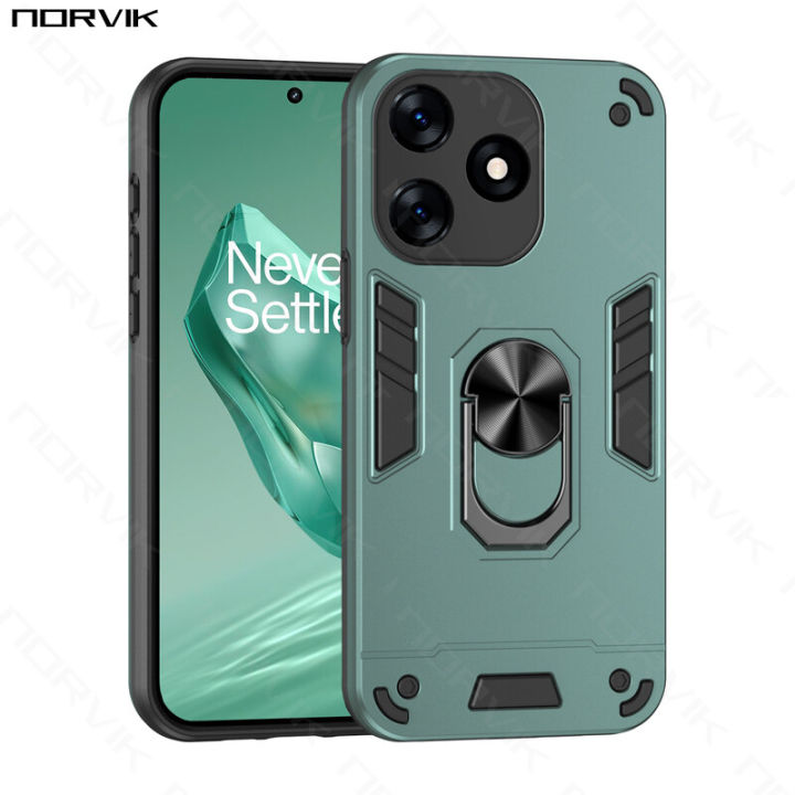 With Rotating Bracket Phone Case For Tecno Spark 10C/Spark 10 Anti-Fall Shockproof Iron holder Armor Man protection Soft Back Cases Cover