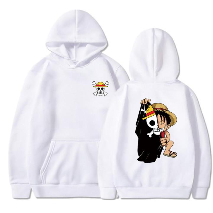 One Piece Hoodies Men Women Fashion Anime Luffy Pullover Oversized Hoodie Sweats Hop Coat Boys Mens Clothing Sudaderas