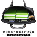 Customized Portable Document Bag Canvas Double-Layer Large Capacity Information Bag Conference Business Briefcase WaterprooflogoPrinting. 