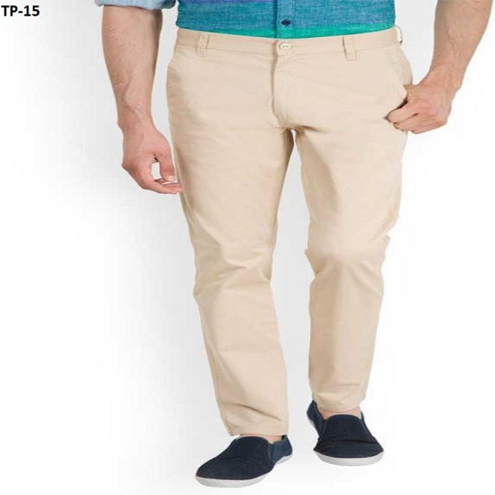 Cream color Mens Fashionable twill pant.