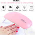 Mini Gel Nail Lamp, Portable Professional 6W UV LED Gel Nail Dryer with USB, Curing Lamp Professional Nail Art Tool Accessory for All Gel Nail Polish. 