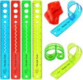 30CM/12inch Unbreakable Clear Ruler - Double Scale Bendable Flexible Rubber Transparent Shatterproof Straight Plastic, Folding Ruler for School, Classroom, Office - Kids/Adults. 