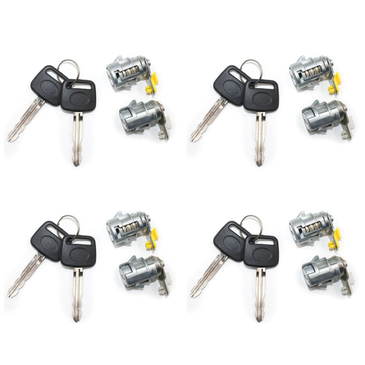 4X Door Lock Set with Key(L & R) for 89-95 Pickup 89-98 4Runner for Door Lock Cylinder Key 69051-35030