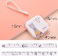 Deli 79651 leather rolls cute cartoon volume, waist circumference mini small measuring soft ruler soft ruler clothing meter.