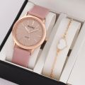 Fashion Starry Sky Dial Bracelet Watch 2 Piece Ladies Watch Set Women Leather Strap Quartz Girl Wrist Watch Women Watches No Box. 