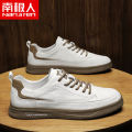 Nanjiren Men's Shoes2023Spring Low-Top White Shoes Men's Trendy Shoes Casual Leather Shoes Summer Flat Sneakers Men. 