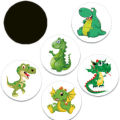 5PCS/set Cartoon Pee Target Pot Stickers Children's Color Changing Stickers Podazz.