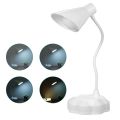 2.8W flexible dimmable USB LED desk lamp with 3-level brightness touch. 