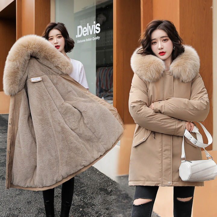 Women%20Parka%20Fashion%20Long%20Coat%20Wool%20Liner%20Hooded%20Parkas%202022%20New%20Winter%20Jacket%20Slim%20with%20Fur%20Collar%20Warm%20Snow%20Wear%20Padded%20Clothes%20-%20Image%204